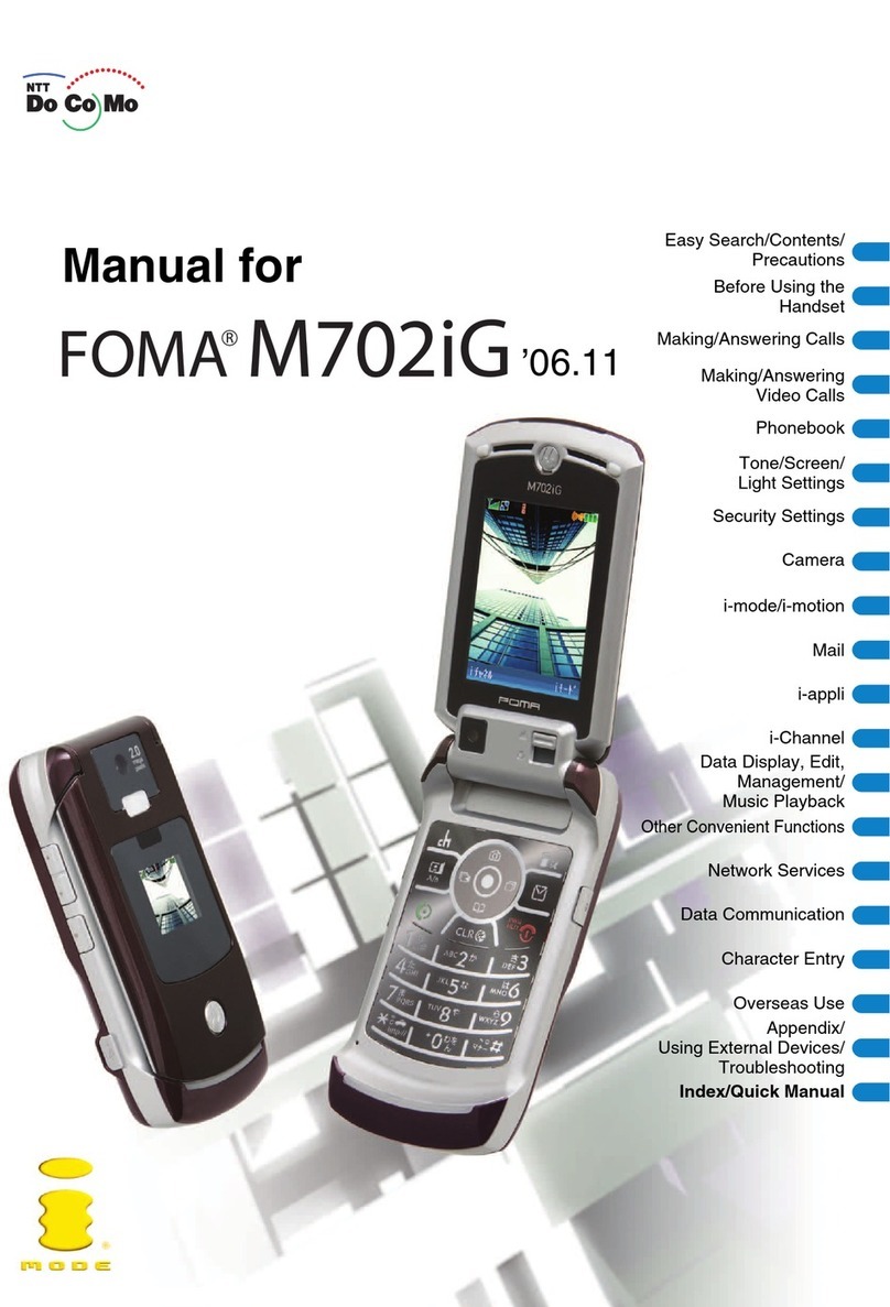 Motorola Foma M702iG User manual Motorola Foma M702iG User manual