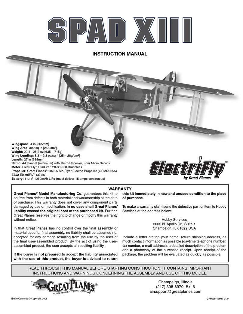 electrifly Spad XIII instruction manual