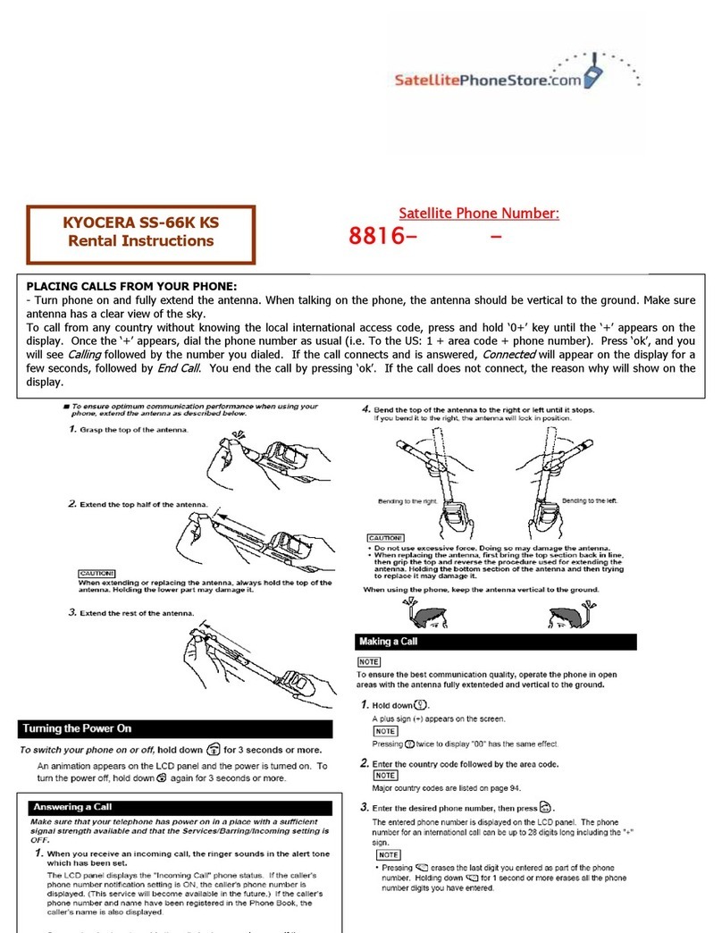 Kyocera SS-66K KS instructions