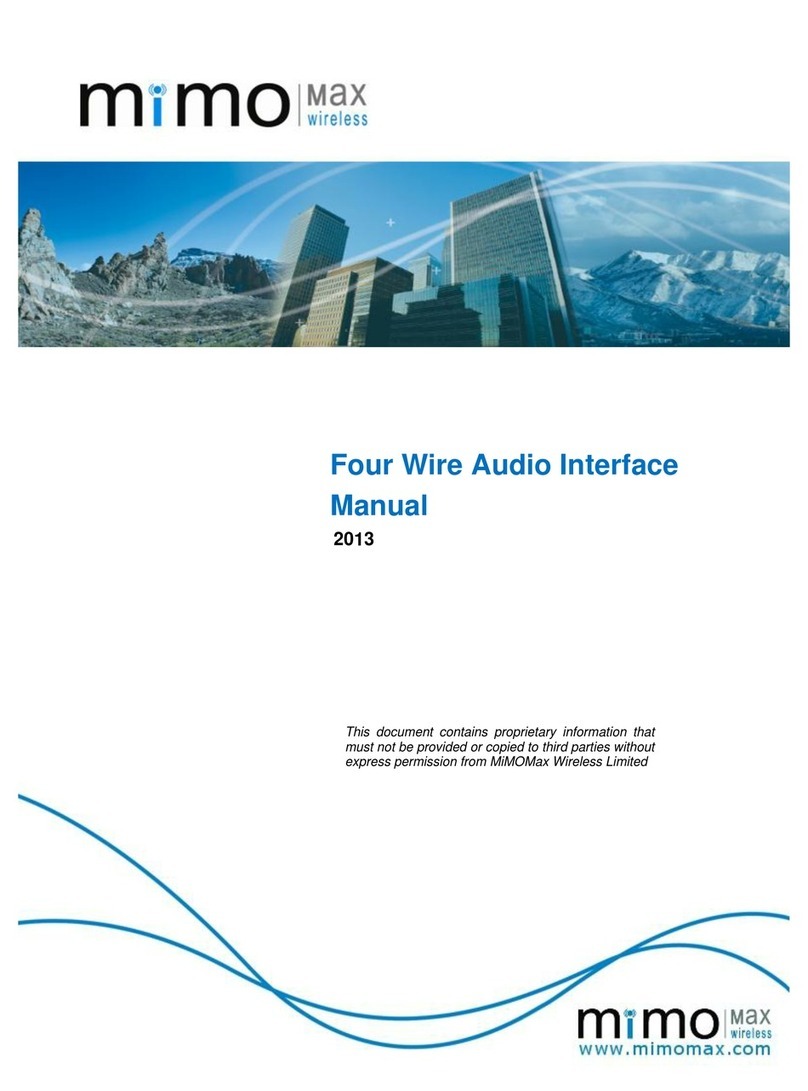Mimomax Four Wire Audio Interface User manual