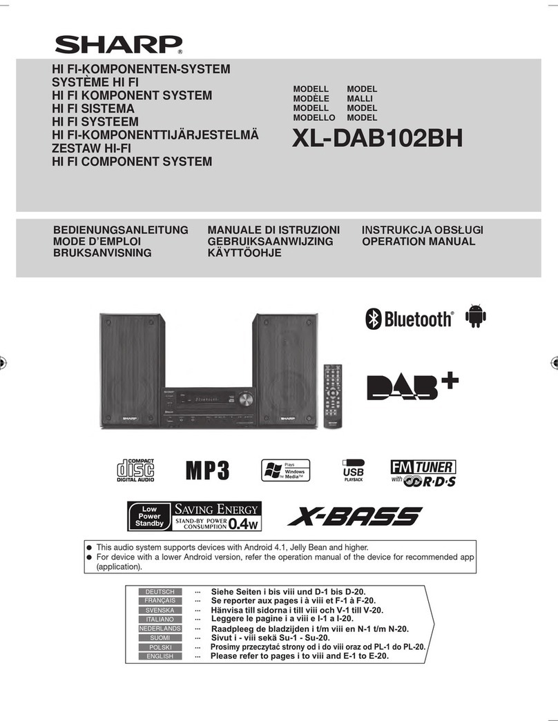 Sharp XL-DAB102BH User manual