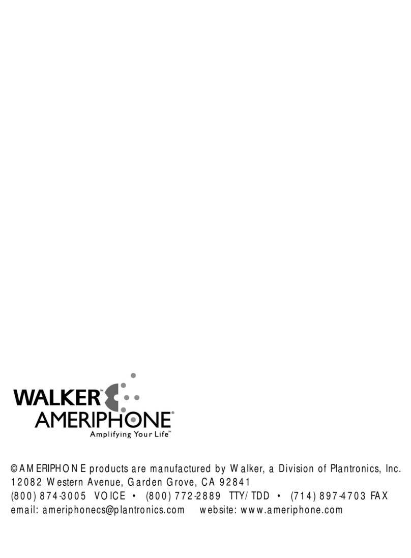 Walker Ameriphone XL-30 operating instructions
