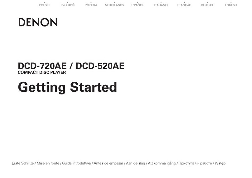 Denon DCD-720AE User manual Denon DCD-720AE User manual
