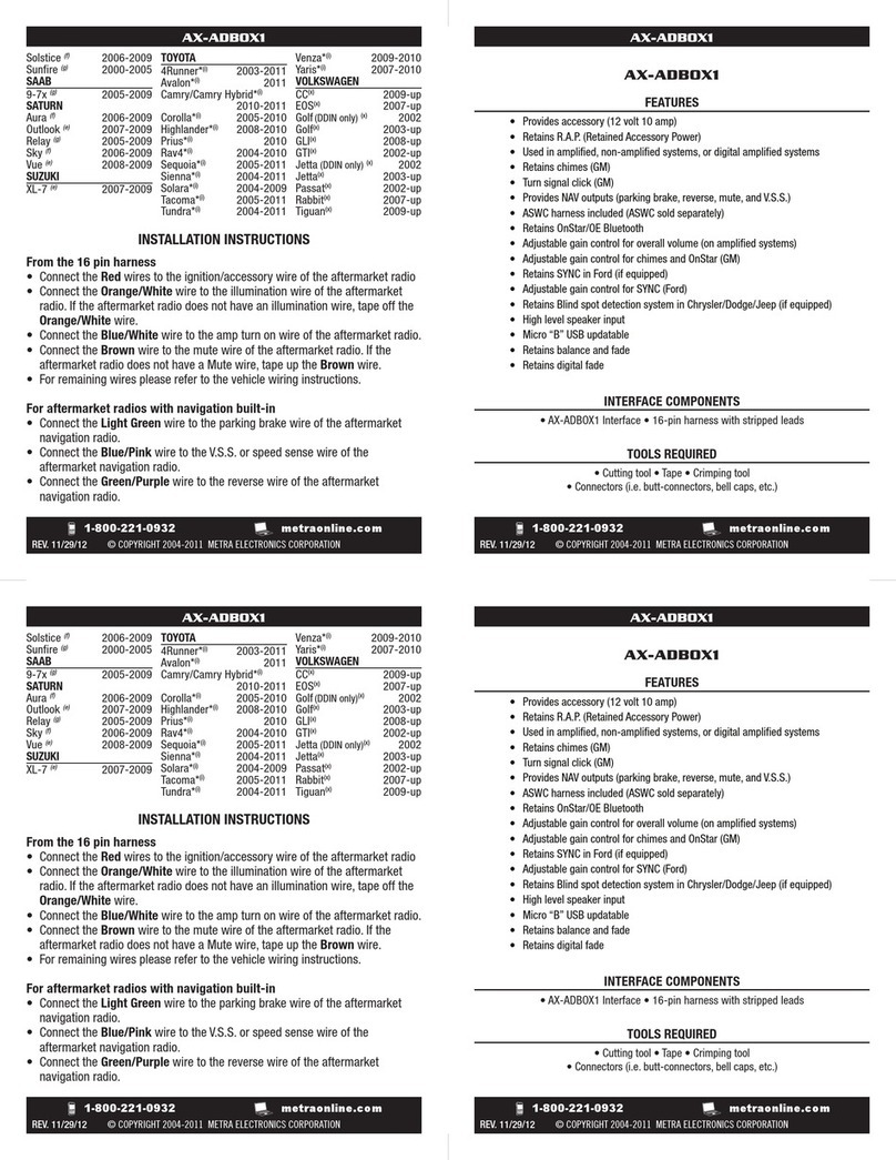 Metra Electronics AX-ADBOX1 installation instructions