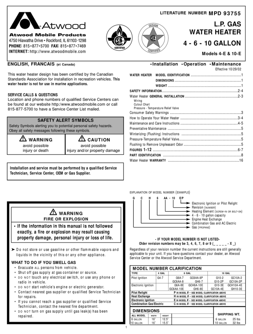 Atwood 4-E installation instructions
