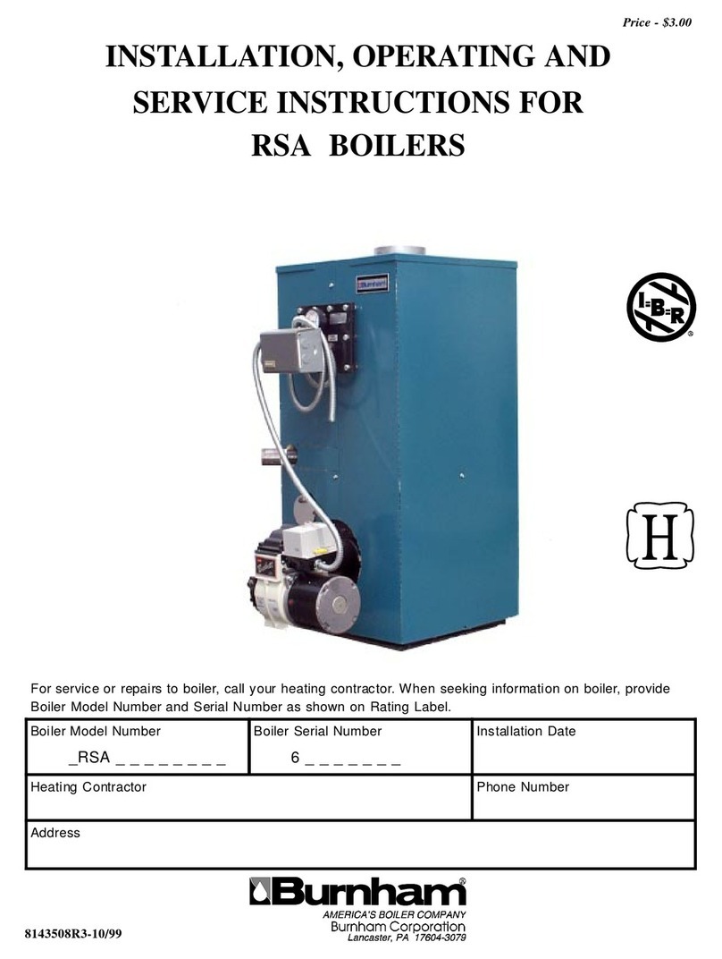 Bumham RSA Installation, operating and service instructions Bumham RSA Installation, operating and service instructions