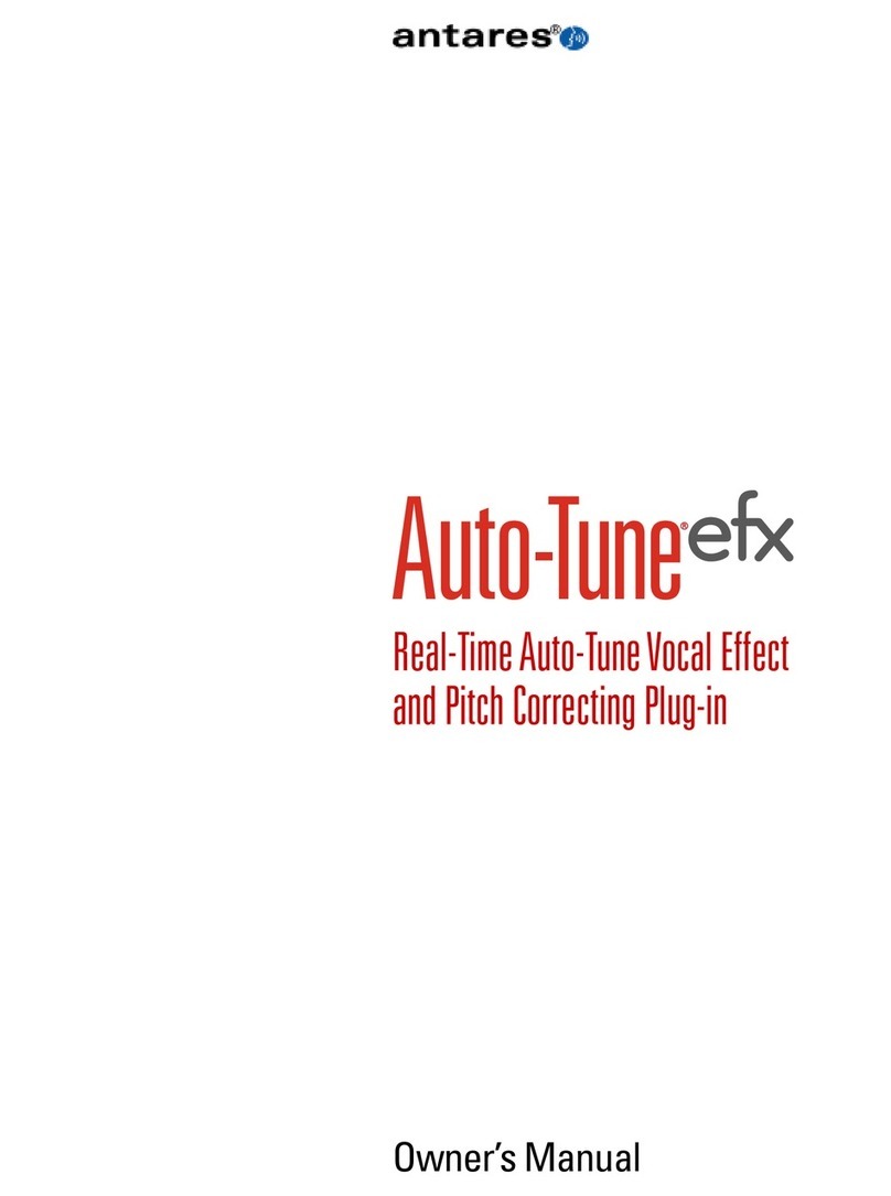 Antares Auto-Tune efx owner's manual