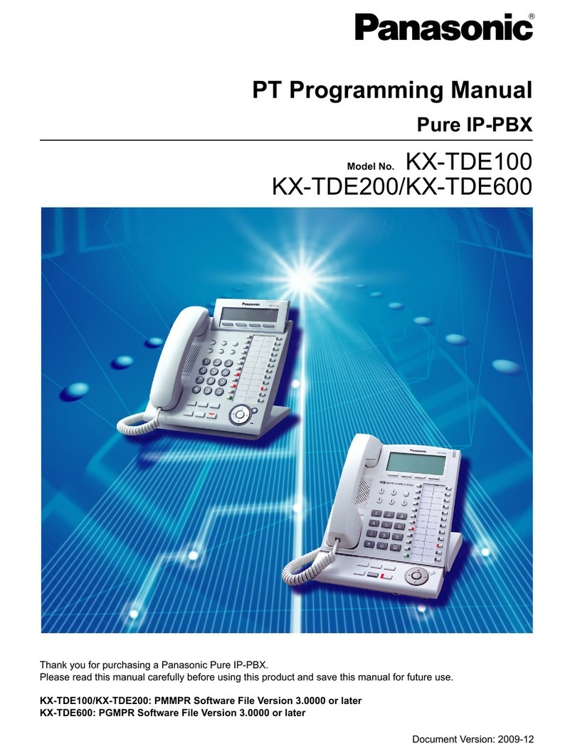 Panasonic KX-TDE100 Owner's manual