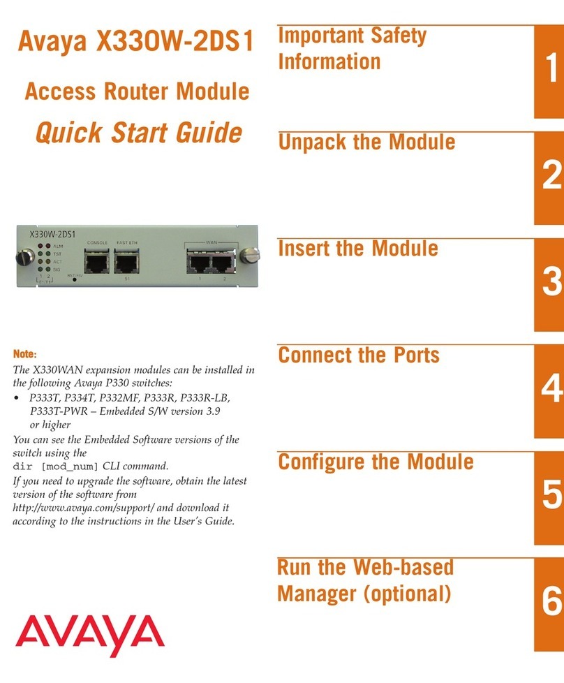 Avaya X330W-2DS1 quick start guide Avaya X330W-2DS1 quick start guide