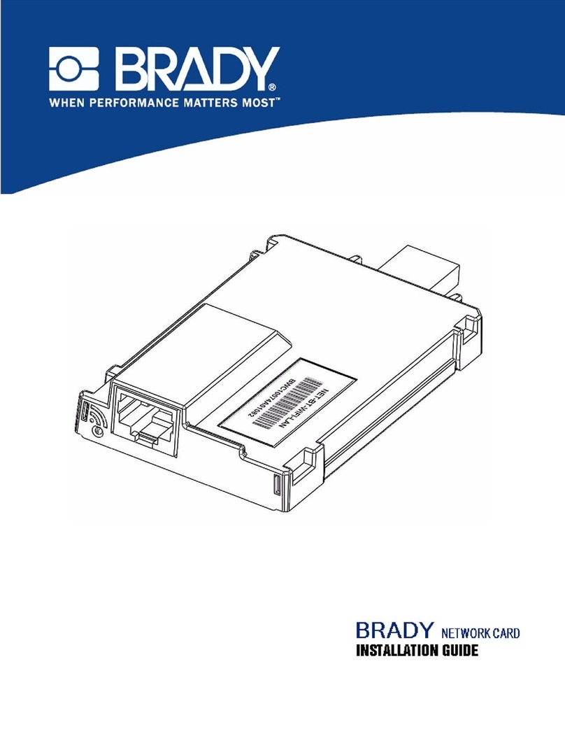 Brady Network card installation guide
