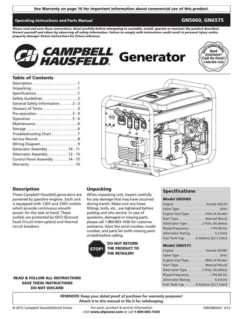 Campbell Hausfeld GN5060 operating instructions