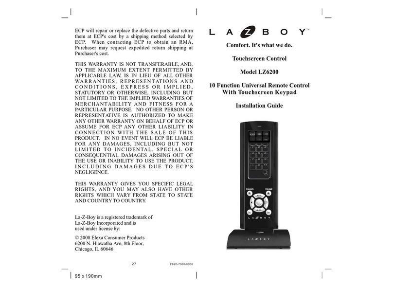 LAZBOY LZ6200 installation guide