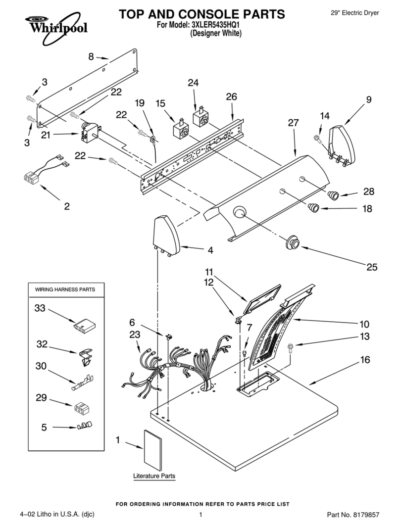 Whirlpool 3XLER5435HQ1 parts list