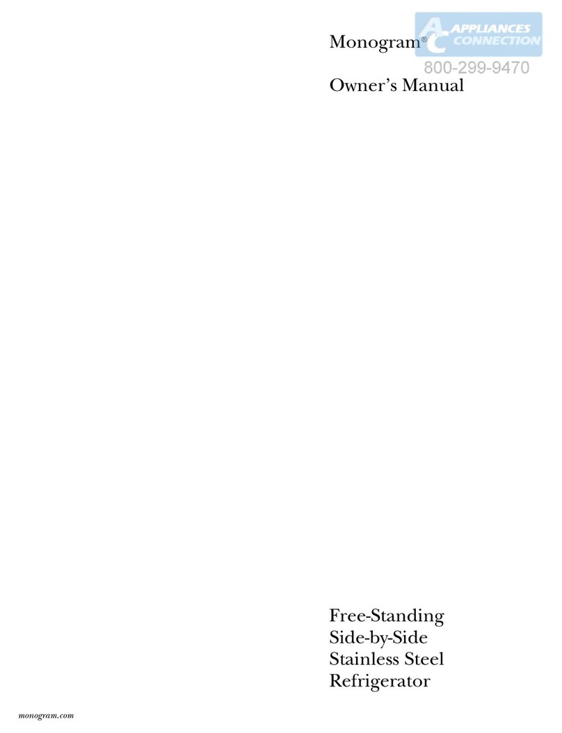 Monogram Side-by-Side Stainless Steel Free-Standing User manual