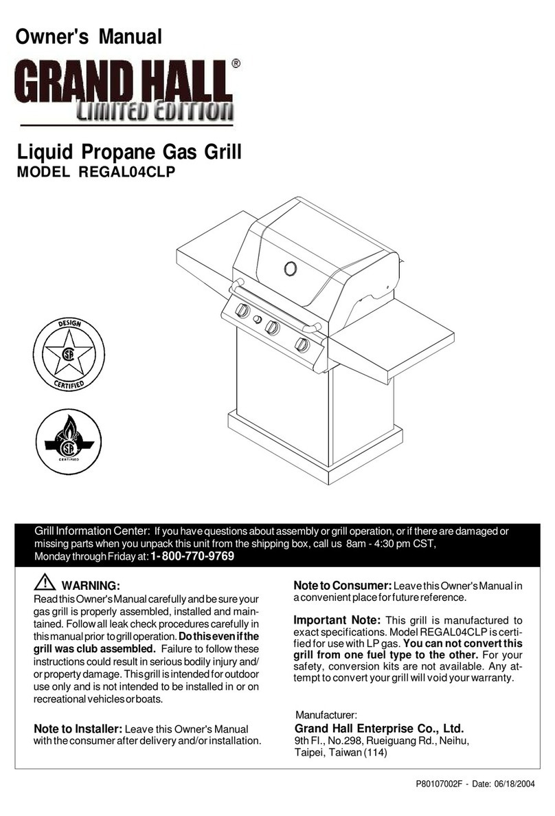 Grandhall REGAL04CLP owner's manual
