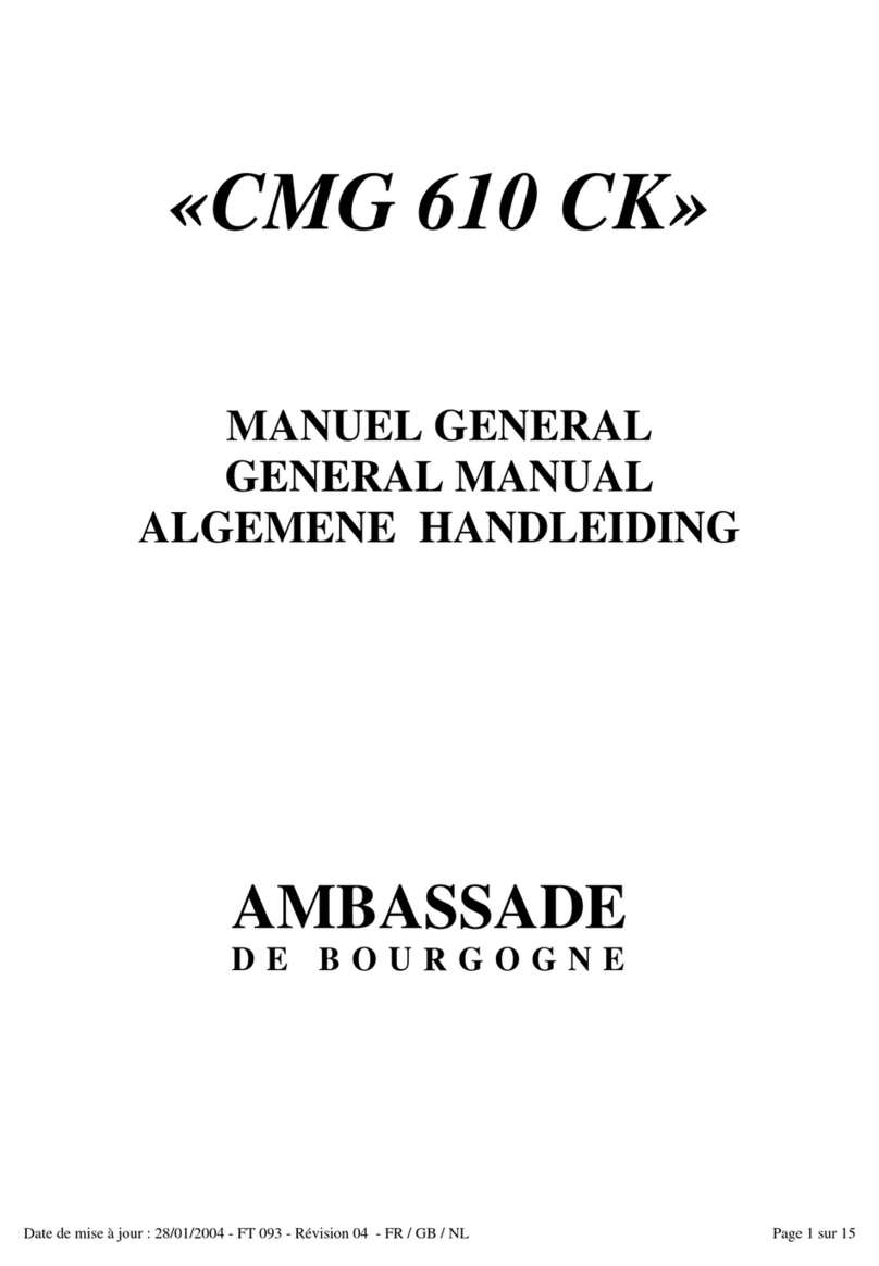 Ambassade CMG 610 CK user manual Ambassade CMG 610 CK user manual