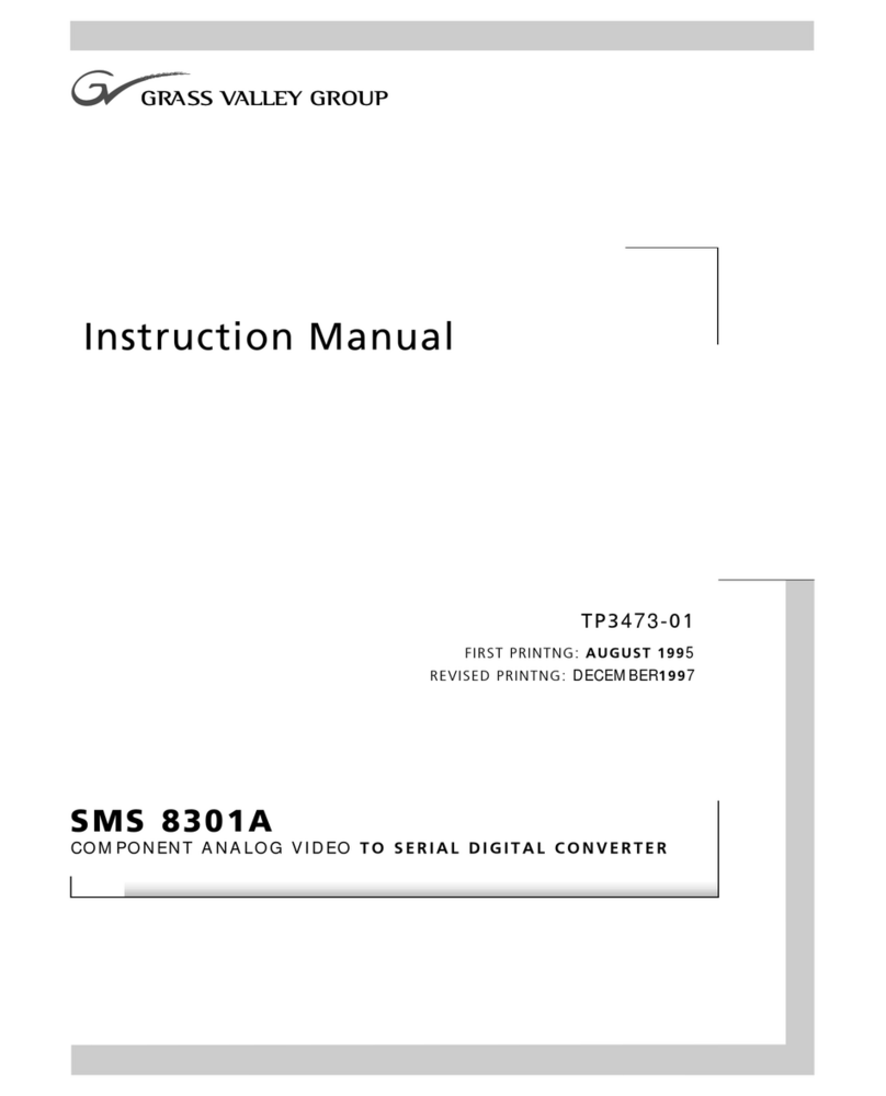 GRASS VALLEY SMS 8301A User manual