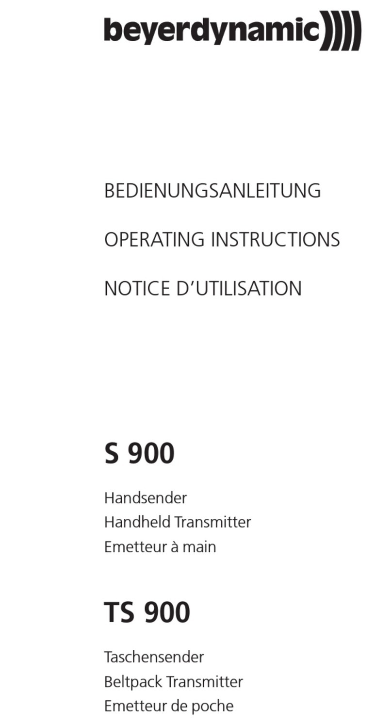 Beyerdynamic S 900 operating instructions