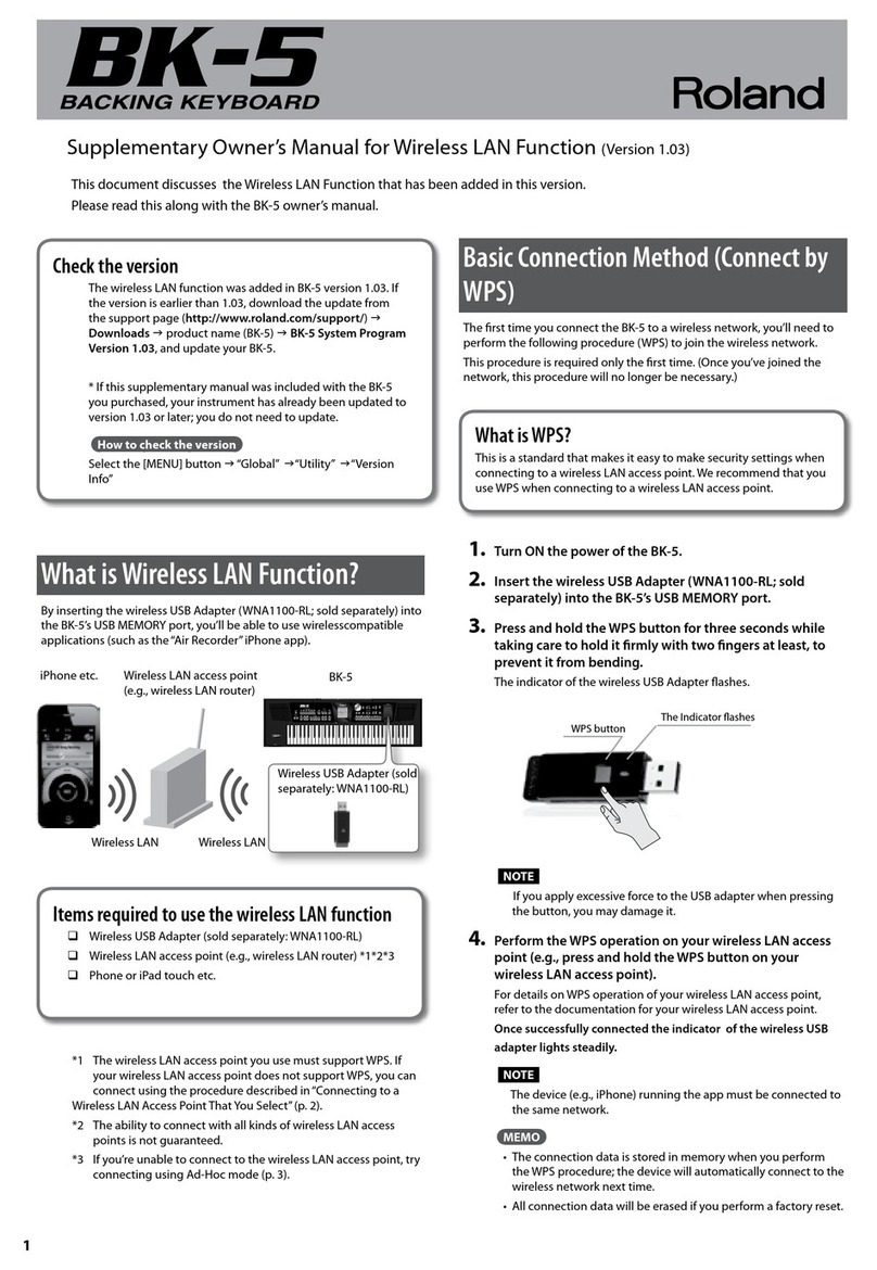 Roland BK-5 User manual