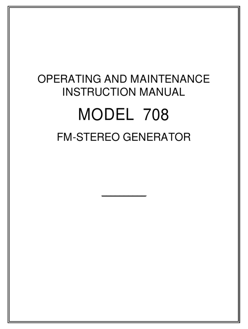 Inovonics 708 Operating and maintenance instruction manual Inovonics 708 Operating and maintenance instruction manual