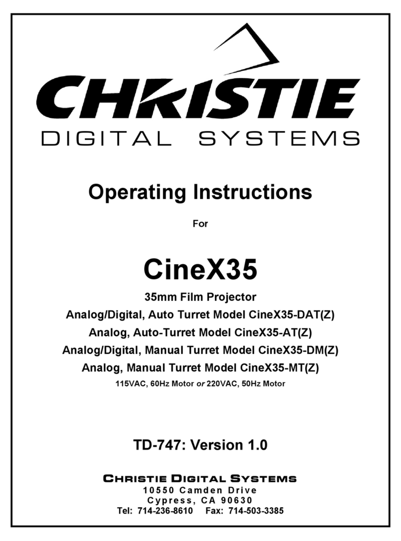 Christie CineX35 DATZ operating instructions
