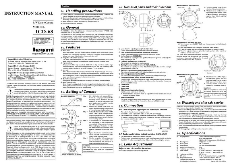 Ikegami ICD-68 User manual