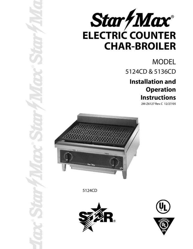 StarMax Star-Max Electric Char-Broilers 5124CD Installation and operation instructions