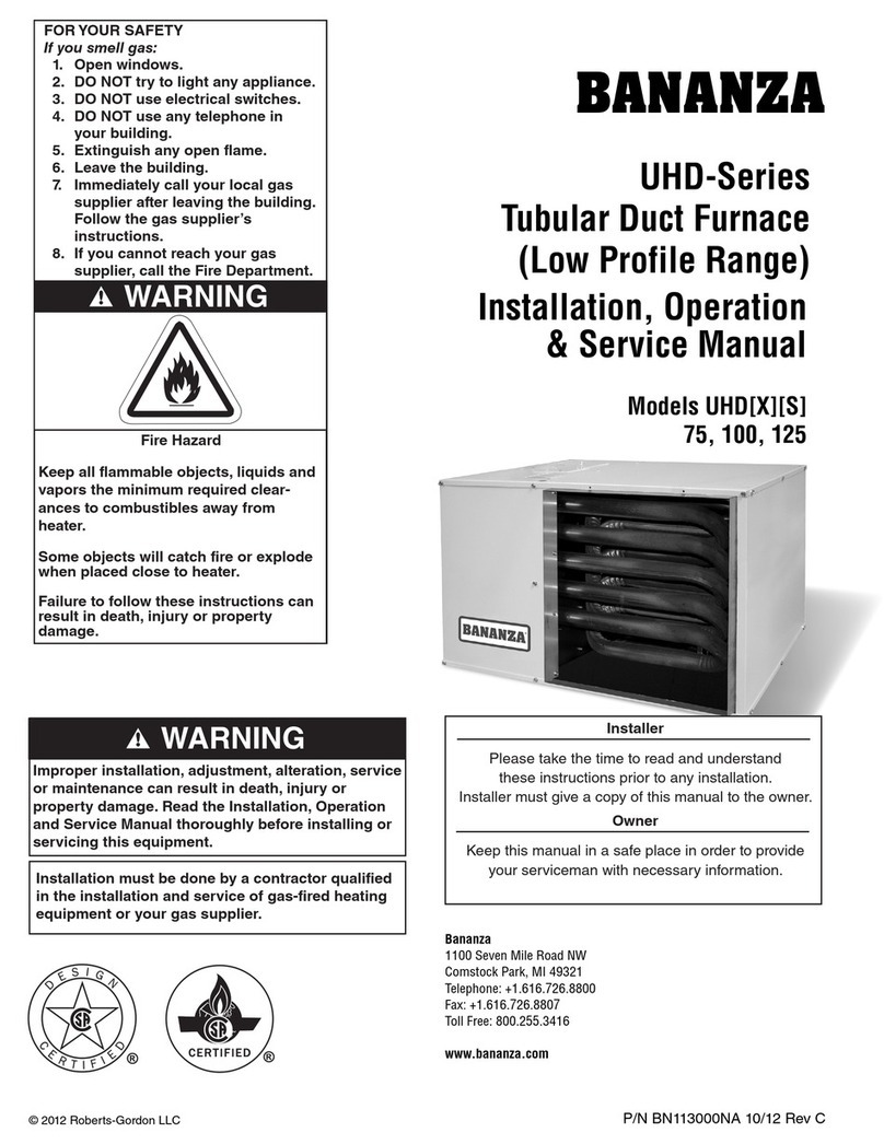 Bananza UHD 75 Installation, operation & service manual