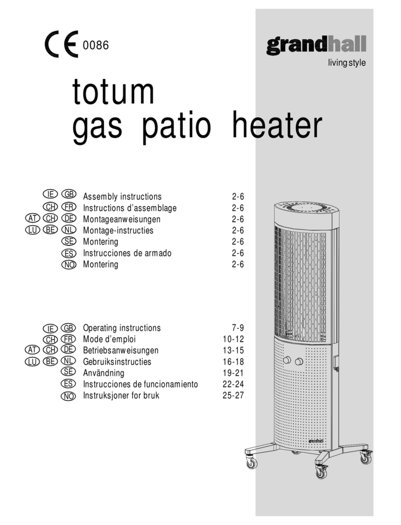 Grandhall totum gas patio heater Assembly instructions