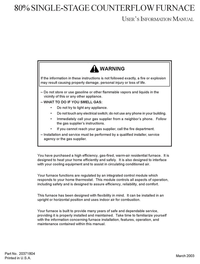 Alpine 80% SINGLE-STAGE COUNTERFLOW FURNACE Guide