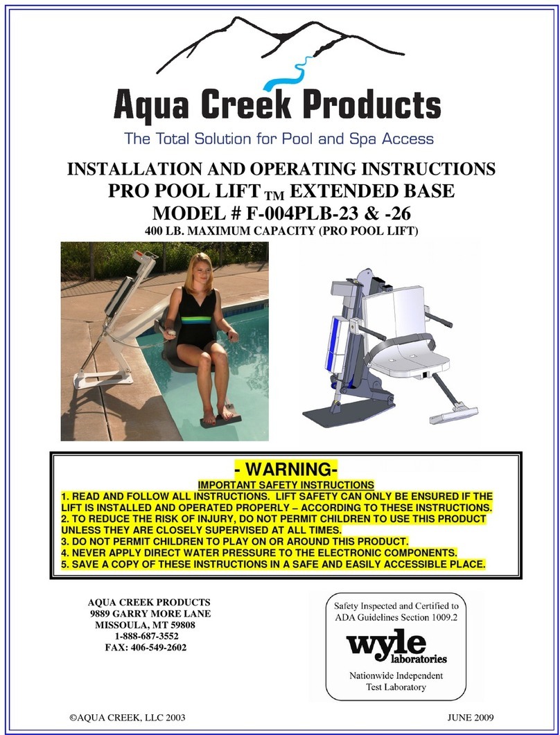 Aqua Creek F-004PLB-23 Installation and operating instructions