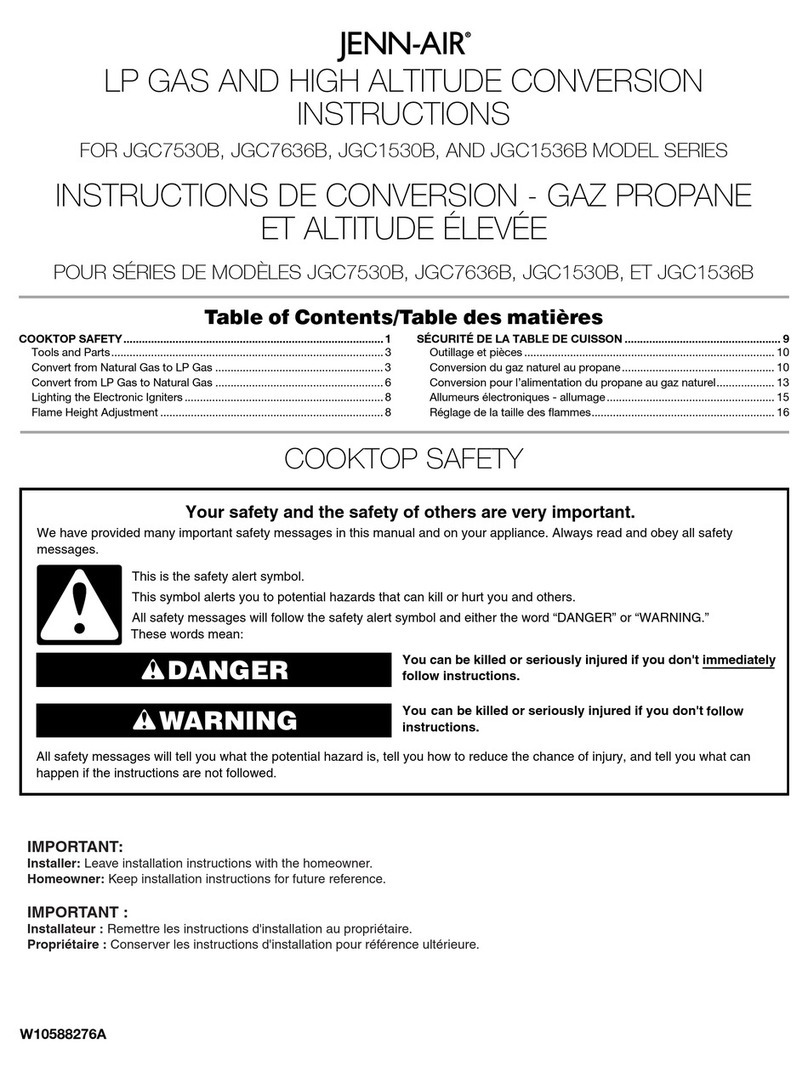 Jenn-Air JGC7530B SERIES instructions