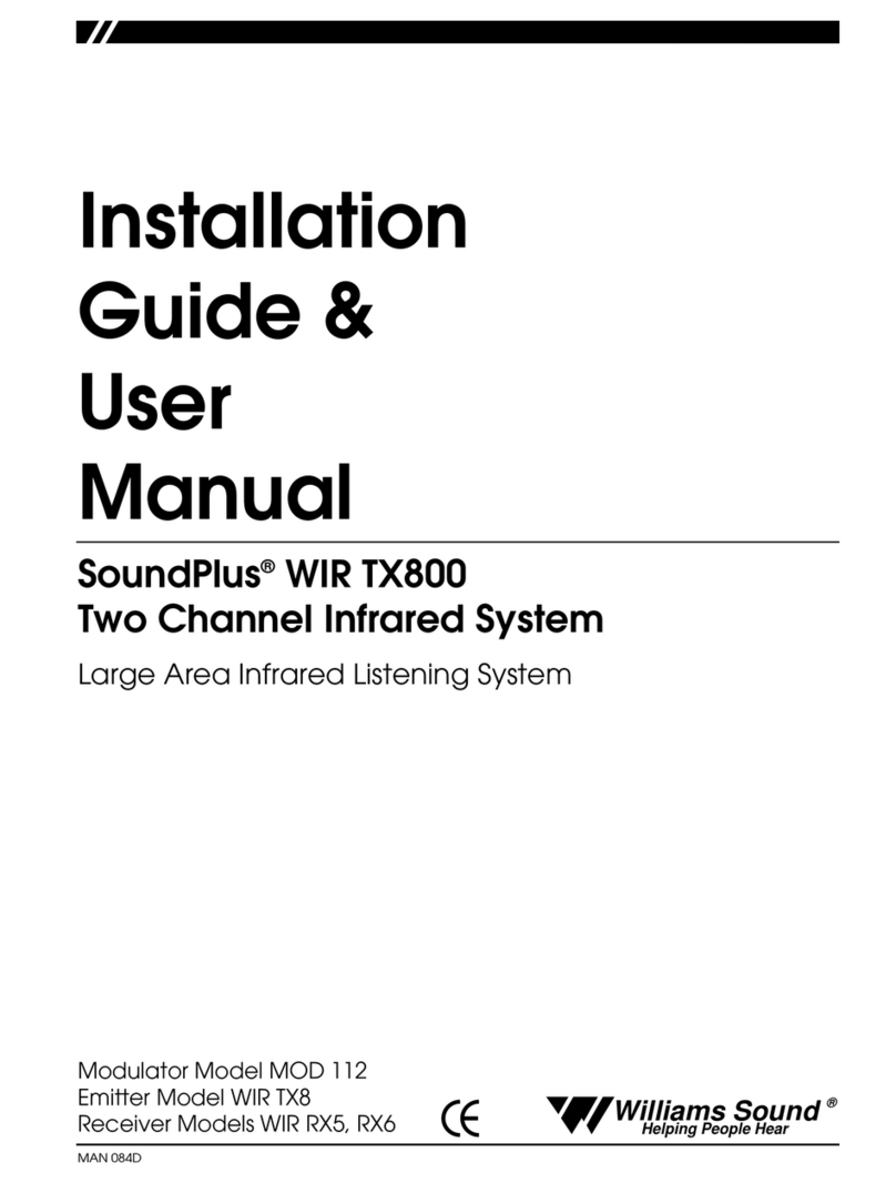 Williams Sound MOD 112 Installation guide and user's manual