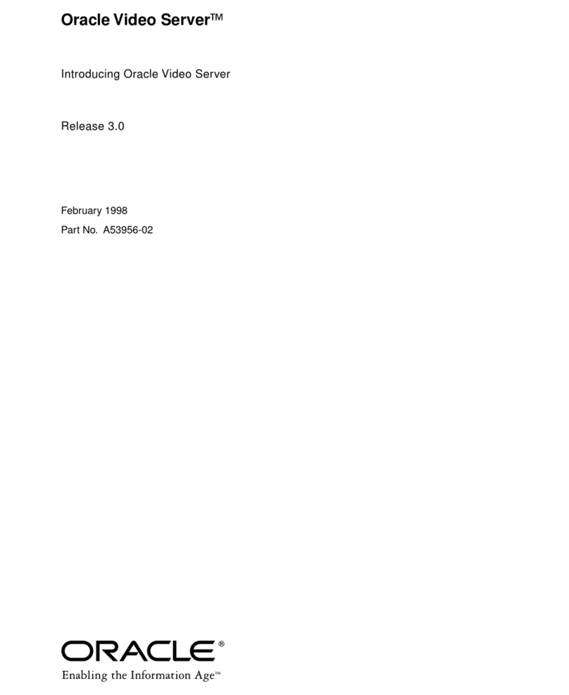 Oracle Video server User manual