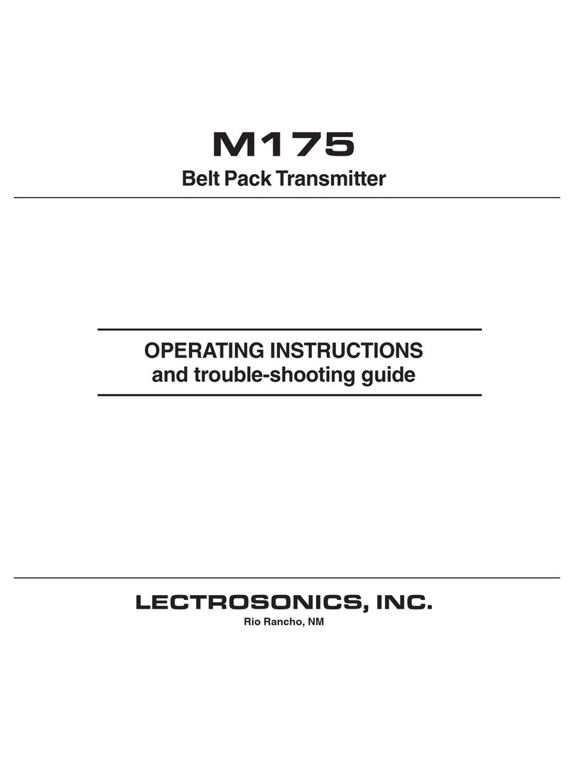Lectrosonics M175 User manual Lectrosonics M175 User manual