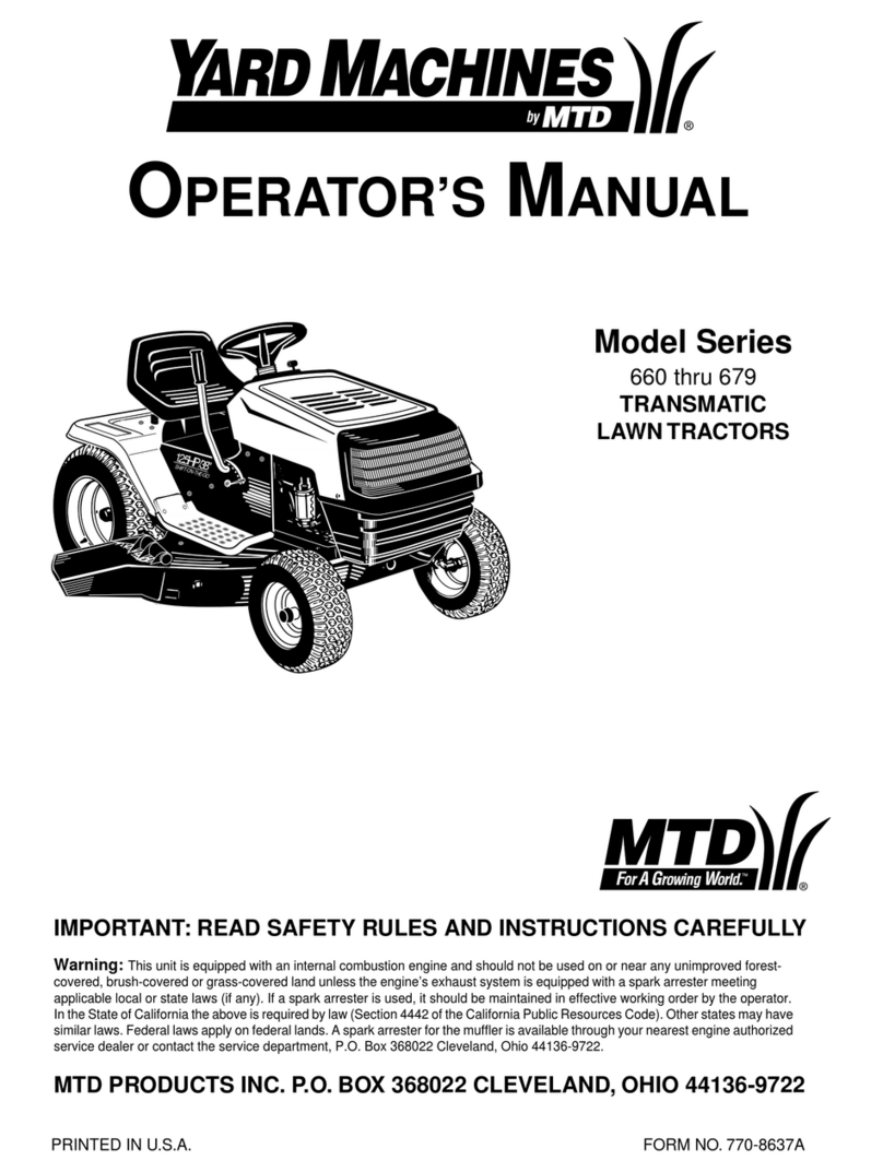 Yard Machines 660-679 Series User manual