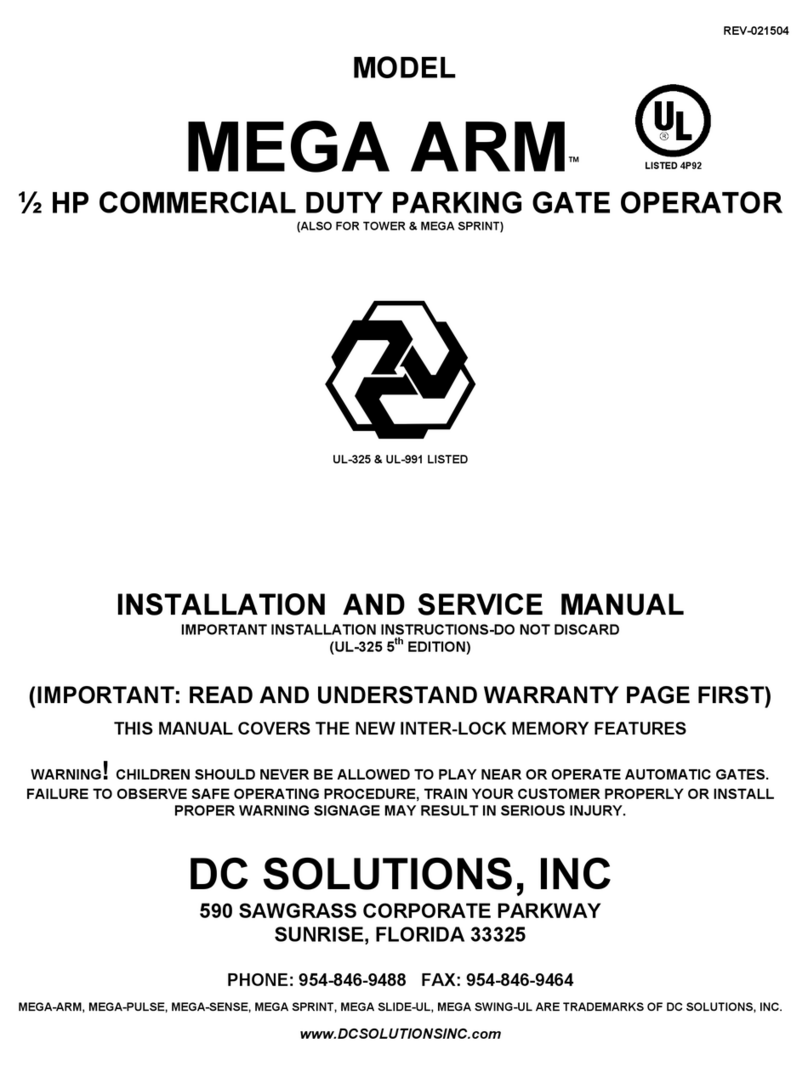 DCS MEGA ARM Installation and service manual