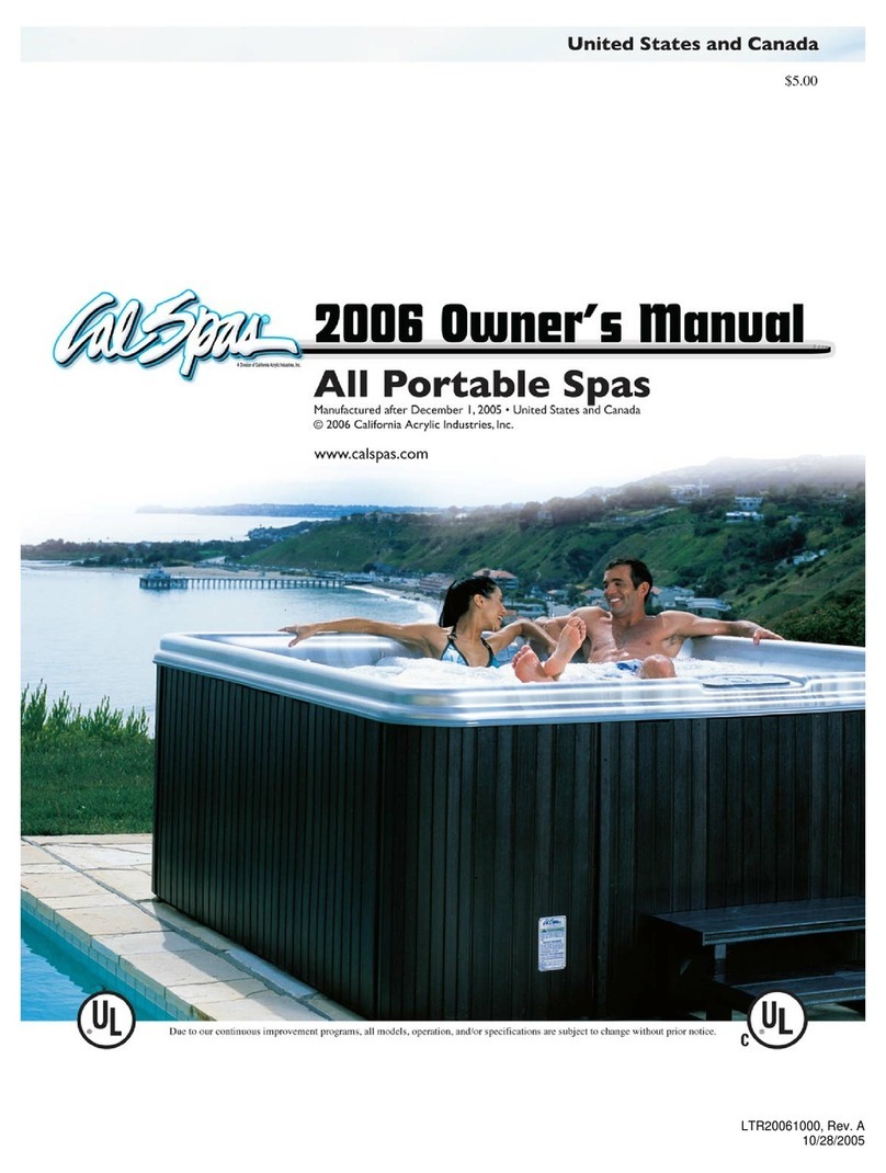Calspas 2006 Portable spas owner's manual