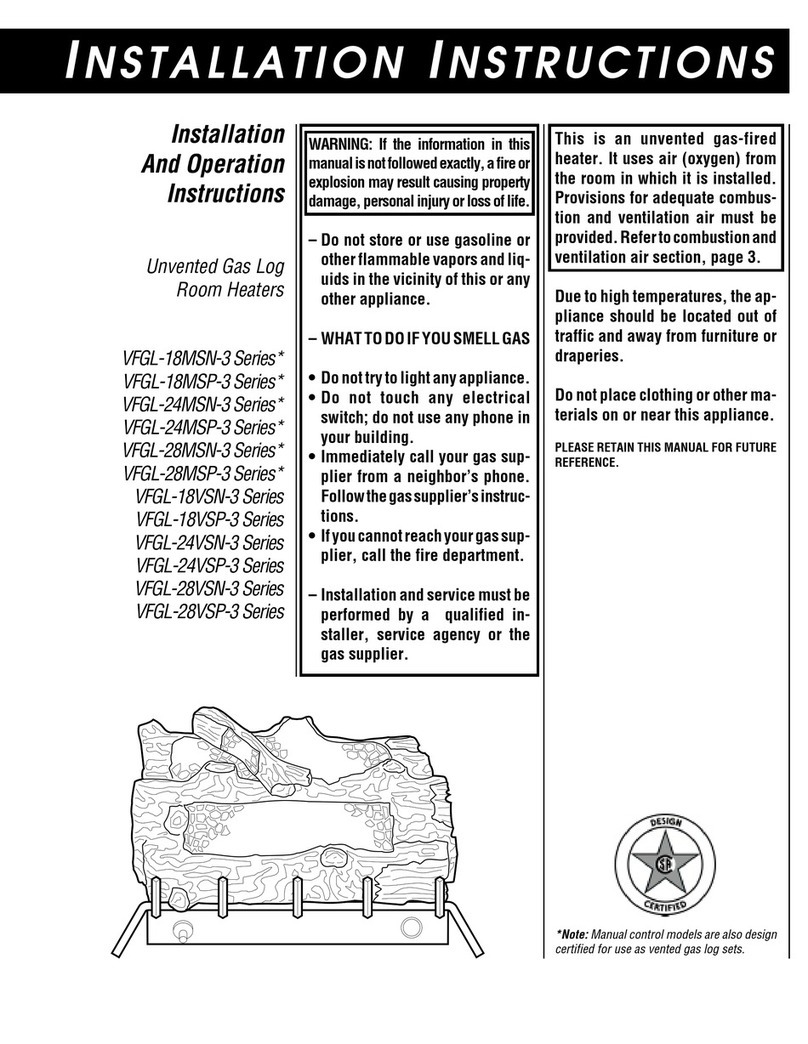 Nordyne VFGL-18MSN-3 Series Installation and operation instructions