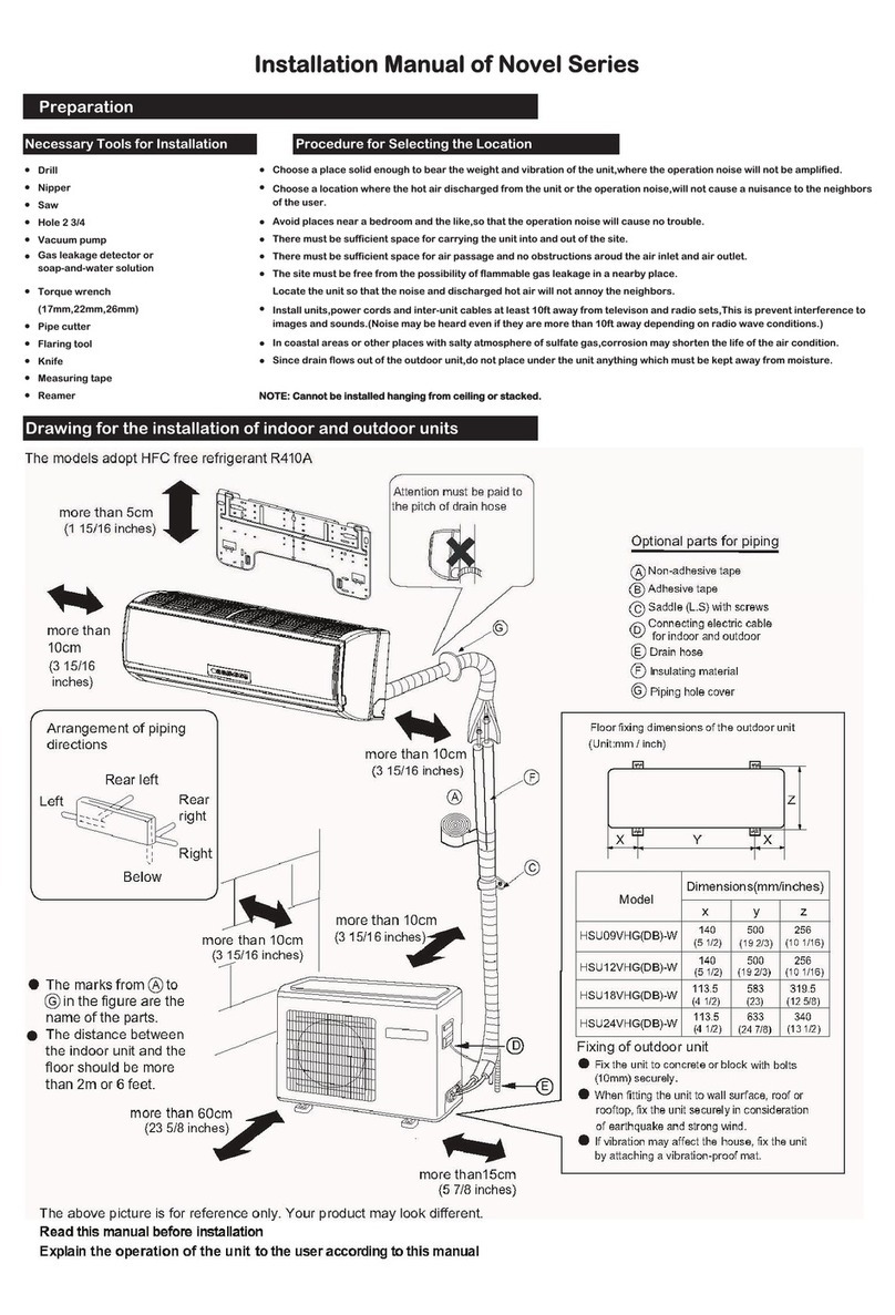 Haier Novel HSU09VHG-W User manual