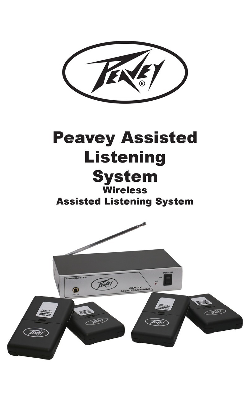 Peavey Assisted Listening System User manual
