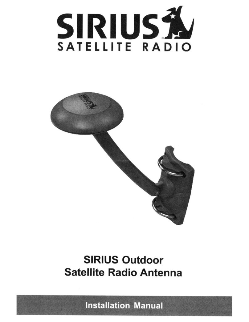 Sirius Satellite Radio Satellite Radio Antenna installation manual