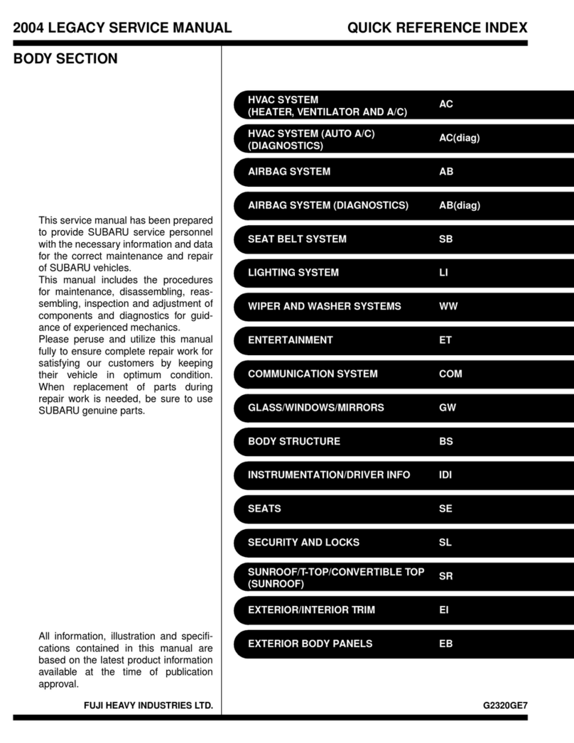 Subaru 2004 LEGACY BODY SECTION Service manual