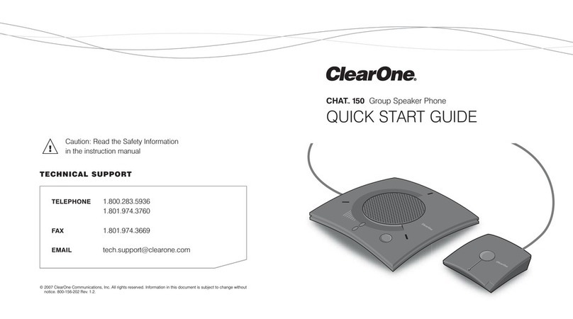 Clear One CHAT 150 User manual Clear One CHAT 150 User manual