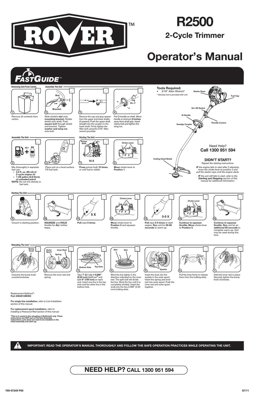 Rover R2500 Operator's manual