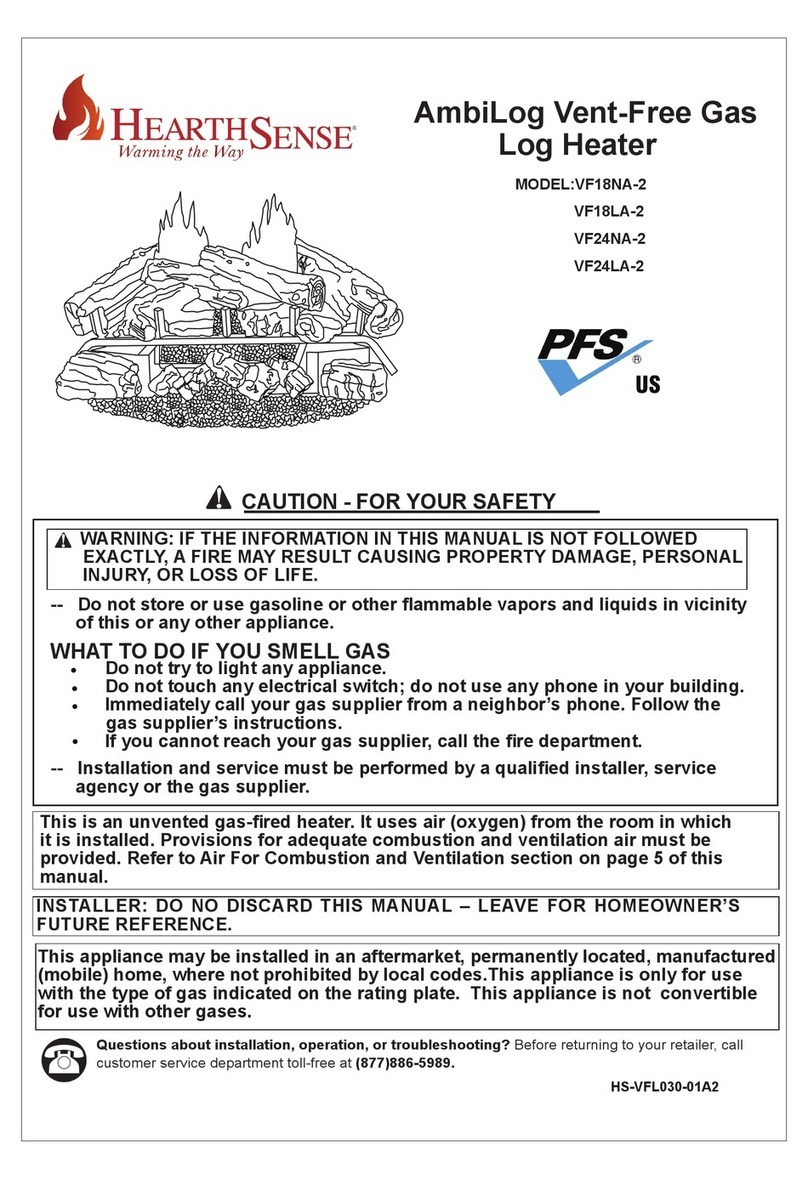 Hearth Sense VF18NA-2 user guide