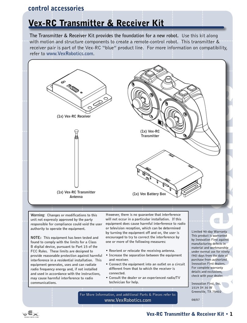 Vex Vex-RC Transmitter & Receiver Kit user guide