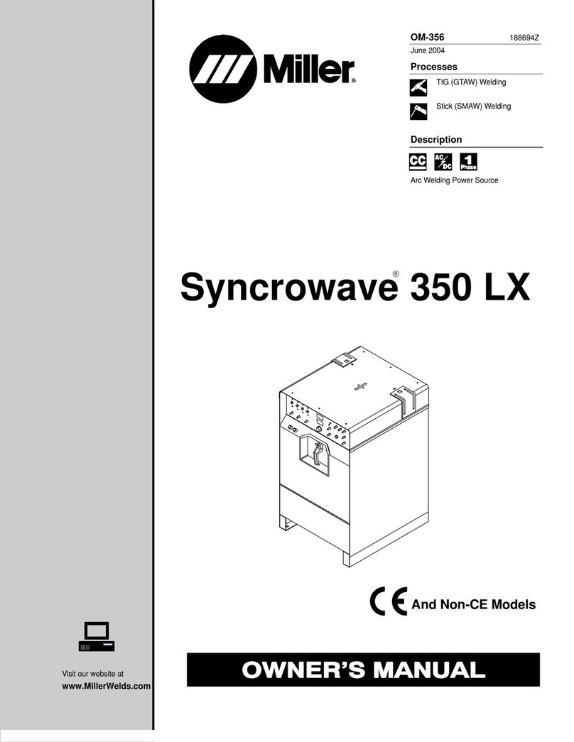 Miller Syncrowave 350 LX  owner's manual