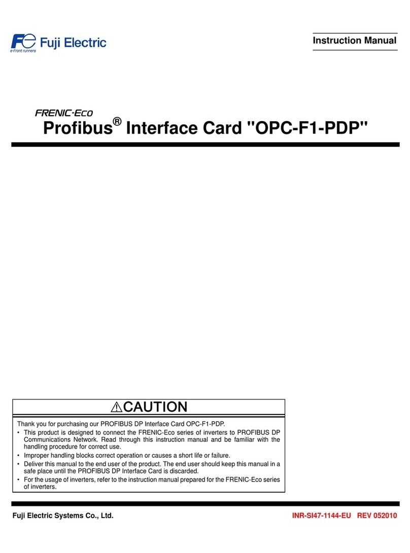 Fuji Electric Profibus OPC-F1-PDP instruction manual Fuji Electric Profibus OPC-F1-PDP instruction manual