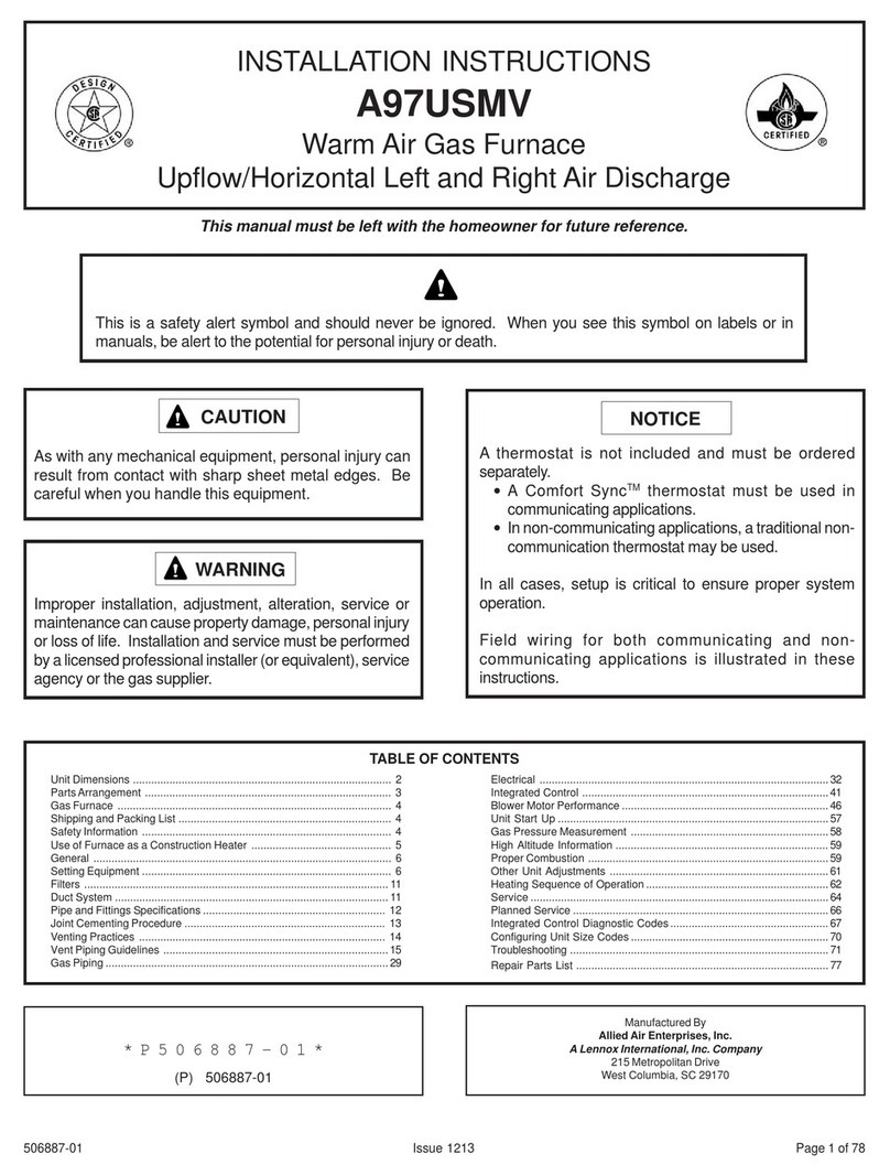 Allied A97USMV installation instructions